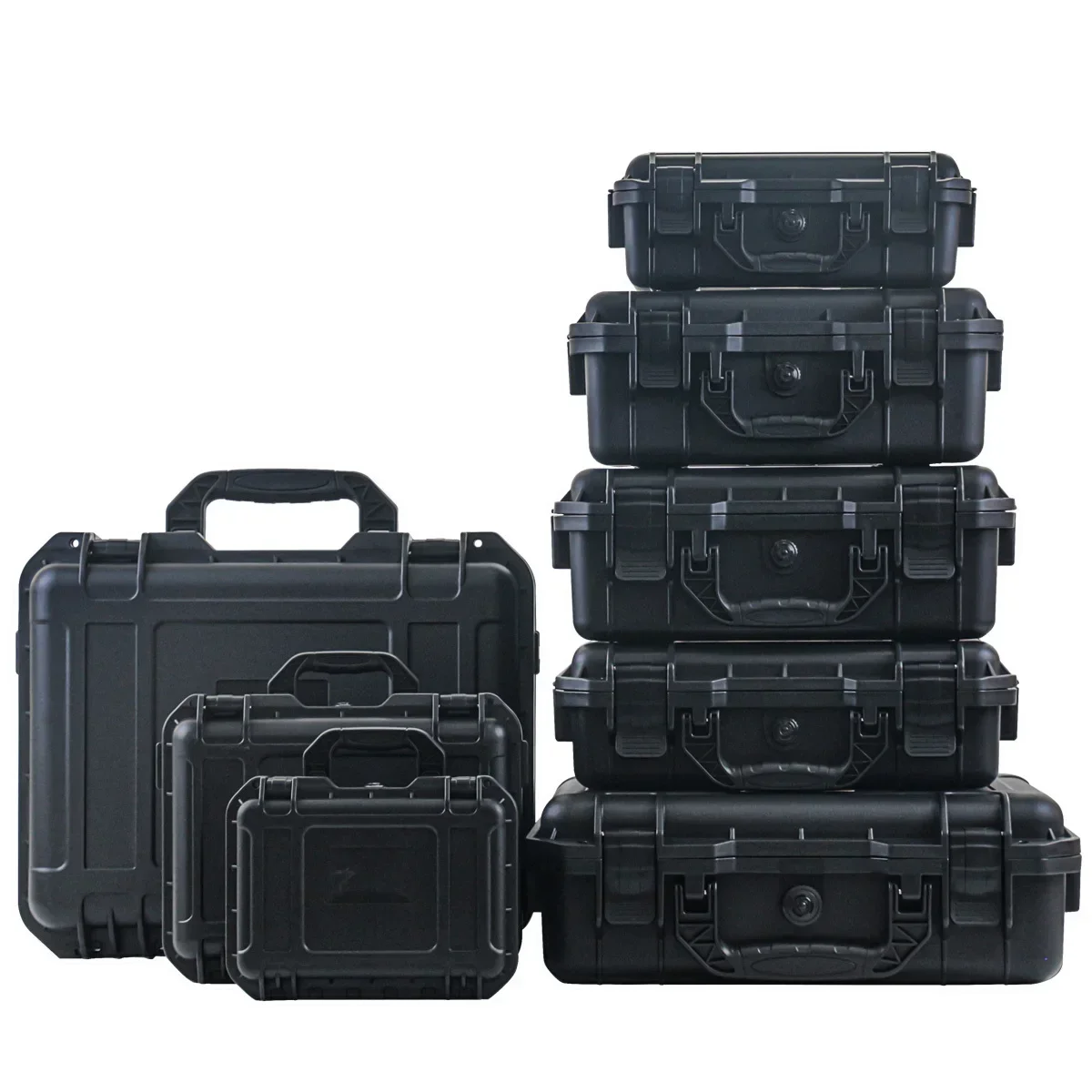 Fish Finder Case - กระเป๋าเครื่องมือมือถือแบบแข็งกันน้ํา 1 ใบพร้อมกล่องเก็บฟองน้ําตัดล่วงหน้า แชสซีขับรถไร้คนขับที่ทนต่อแรงกระแทก