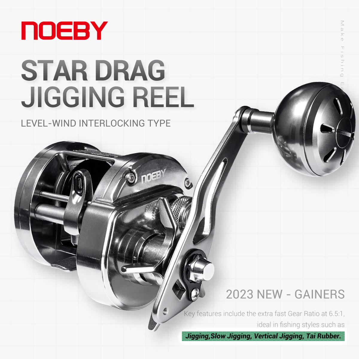 Daiwa Reel Bg - รอกตกปลา NOEBY Gainers Jigging Reel ตัวเรือนโลหะ