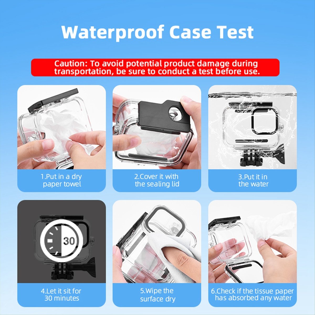 M05K 60M เคสกันน้ำสำหรับโกโปรฮ - Underwater Camera บทวิจารณ์และราคา