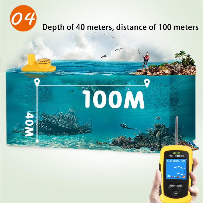 เครื่องตรวจจับการตกปลาโซนาร์ไร - Fishing Depth Finder บทวิจารณ์และราคา